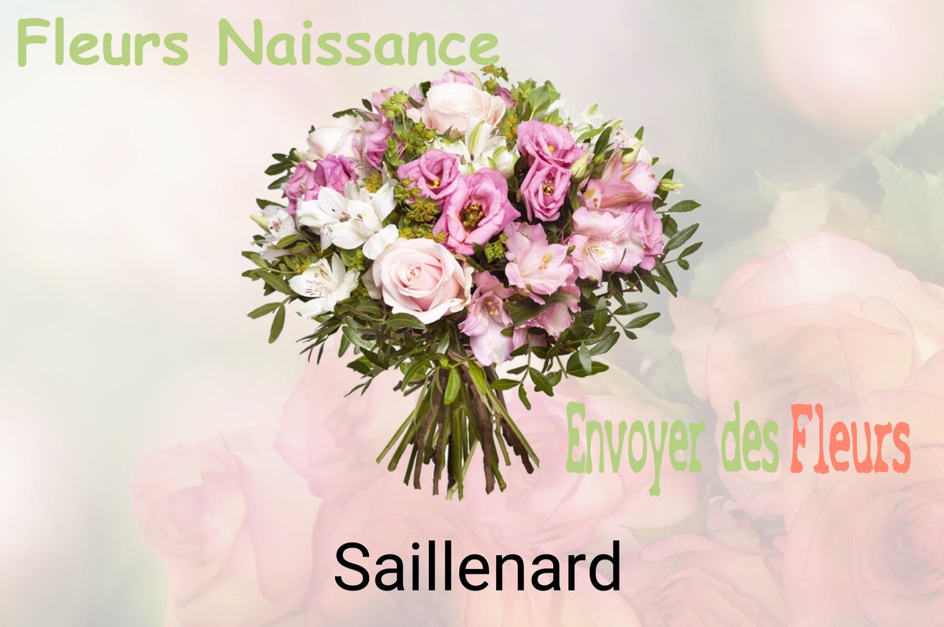 Bouquet de fleurs de naissance livré à Saillenard